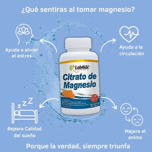 ZenMag Citrato de Magnesio Ultra Concentrado Premium Importado Americano 100 Capsulas